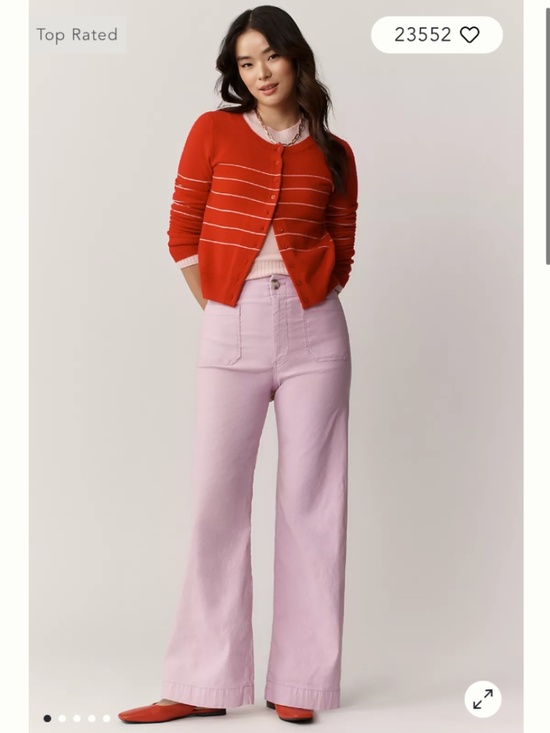 Maeve Pants - Maeve Pink Wide-Leg Pants